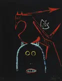 Wifredo Lam, Sin título, del portafolio Chile 11 septiembre - 11 Latino-américains, 1973, Serigrafía sobre papel. Ejemplar 4 de 175
