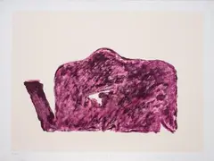 Manuel Hernandez, Signo violeta, 1991, Serigrafía sobre papel. Ejemplar 51 de 100