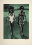 Maripaz Jaramillo, Un domingo en Cartagena, 1992, Serigrafía sobre papel. Ejemplar 39 de 100