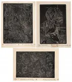 Umberto Giangrandi, Composizione; Ricordi y Composizione, 1965, Punta seca sobre papel. (3). Ejemplar Prueba de artista
