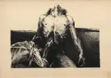 Luis Caballero, [Pareja], 1975, Litografía sobre papel. Ejemplar 8 de 20