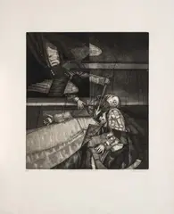 La transverberación de Teresa by David Manzur, 1983, Punta seca y aguafuerte sobre papel. Ejemplar Prueba de artista, sold Jul 2026