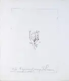 Gustavo Zalamea, Figura en el espejo, Punta seca sobre papel. Ejemplar IX de X