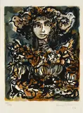 René Portocarrero, Sin título, 1982, Serigrafía sobre papel, Ejemplar 96 de 100