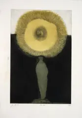Jim Amaral, Gira-sola, de la carpeta Arte y Diversidad, 2005, Aguafuerte y aguatinta sobre papel. Ejemplar 52 de 150