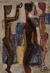 Leopoldo Richter, Sin título, décadas de 1950 - 1960, Óleo sobre madera
