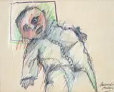 Luciano Jaramillo, Muñeco, 1980, Pastel sobre papel