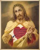 Juan Camilo Uribe, Corazón de Jesús, 1980, Collage sobre papel