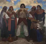 Victor Mideros Almeida, Yaraví, 1929, Óleo sobre lienzo