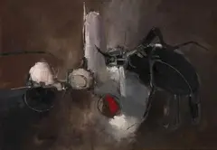 Bodegón, de la serie Insectos by Luciano Jaramillo, 1962, Óleo sobre lienzo, sold May 2026