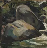 Ignacio Gómez Jaramillo, [Paisaje], Óleo sobre madera entelada