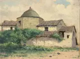 Luis Núñez Borda, Hacienda "Siecha" municipio de la Calera (Iglesia colonial en ruinas), Óleo sobre cartón entelado