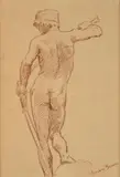 Ricardo Acevedo Bernal, [Desnudo], Sanguina sobre papel