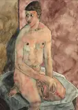 Carlos Martínez, [Desnudo], 1957, Acuarela sobre papel