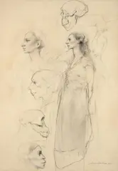 Juan Cárdenas, [Estudio], 1979, Grafito y pastel sobre papel