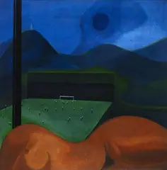 Nemesio Antúnez, Cerca del San Cristóbal, 1972, Óleo sobre lienzo
