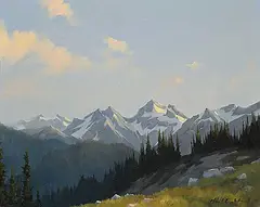 Karl E. Wood, Tantalus Range [NW of Squamish], oil on wood board