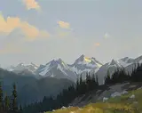 Karl E. Wood, Tantalus Range [NW of Squamish], oil on wood board