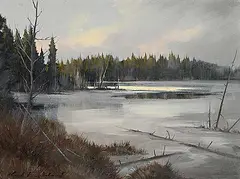 Karl E. Wood, Fraser Lake, oil on canvas