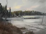 Karl E. Wood, Fraser Lake, oil on canvas