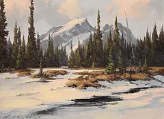Karl E. Wood, Archer's Triangle, Canmore, oil on canvas