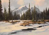 Karl E. Wood, Archer's Triangle, Canmore, oil on canvas