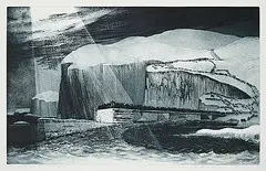 David Blackwood, The Departure: Kean's Men Leaving #20/25, 1969, etching and aquatint on paper