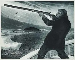 David Blackwood, Seabird Hunter #26/50, 1978, etching on paper