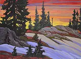 Nicholas J. Bott, Alpine Dusk, oil on canvas