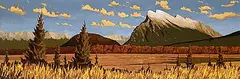 Rob Bowen, Untitled - Rundle Mountain, oil on canvas