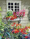 John H. Burrow, The Window Box, acrylic on wood board