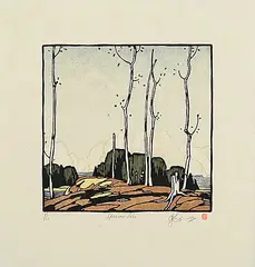 A. J. Casson, Sparrow Lake #69/250, colour silkscreen on paper