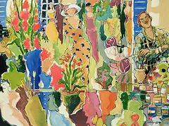 Claudette Castonguay, Atelier d'Artiste, 2000, acrylic on canvas