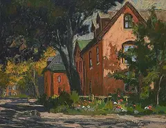 Horace Champagne, Splashes of Sunlight [Gilmore St. and Corner McDonald Ave.], 1983, pastel on paper