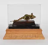 Jeff De Boer, Untitled - Mouse Armour, metal sculpture in wood and plexiglass box