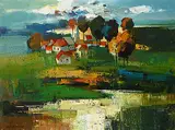Iosif Derecichei, Untitled - Light and Shadow, acrylic on canvas