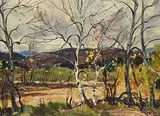 Thomas Hilton Garside, Untitled - Fall Scene, oil on canvas