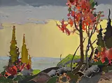 Robert Genn, Warm Counterpoint, oil on canvas