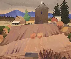 Colin D. Graham, Untitled - Autumn Farm, acrylic on canvas