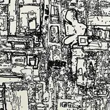 Bradley Harms, Life in a Speed Culture [Digital 1], 2001, mixed media on canvas