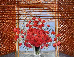 Michel Henry, Ciel Harmonique aux Bambous, oil on canvas