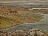 A. Y. Jackson, Coppermine Country, oil on wood panel