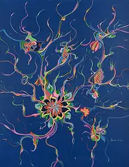 Alex Janvier, Denesoulini [Northern Athabascan Art Series], 1995, acrylic on canvas