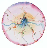Alex Janvier, X-MASS Gift, MMIXX XII XXV, watercolour on paper