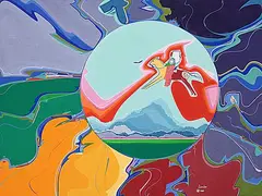Alex Janvier, No.26 Amerindian Time Capsule, 1990, gouache on paper