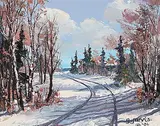 Georgia Jarvis, Country Lane, 1986, oil on wood board