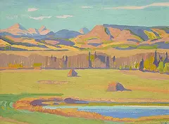 Illingworth Kerr, Mesa Butte, Autumn, 1979, oil on canvas board