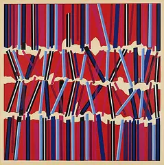 Harry Mitsuo Kiyooka, Triple Play #10/45, colour silkscreen on paper