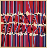 Harry Mitsuo Kiyooka, Triple Play #10/45, colour silkscreen on paper