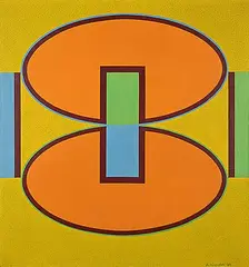 Roy Kiyooka, Untitled - Two Ellipses, 1969, acrylic on canvas